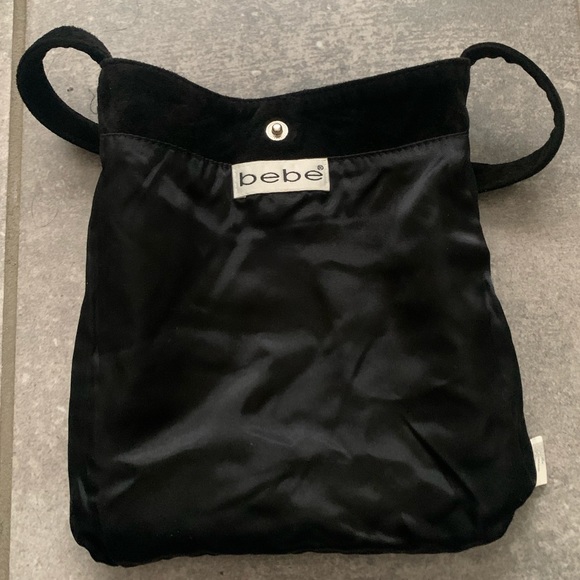 Suede Bebe Vintage Small Tote Bag Handbag - Picture 11 of 13